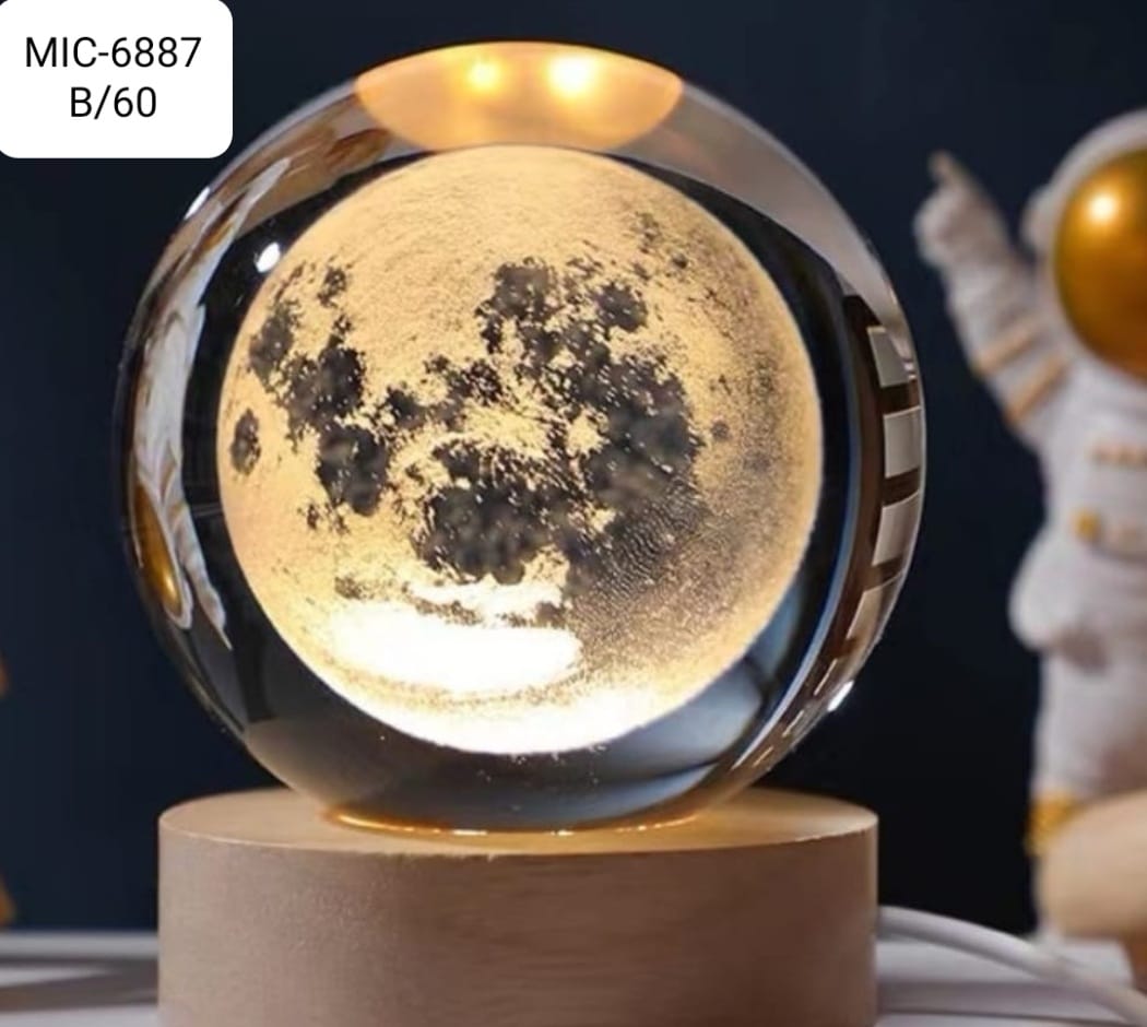 Lampara Esfera Bola De Cristal Luna SATURNO